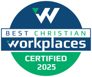 2025 best christian workplaces badge
